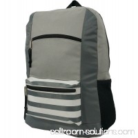 K-Cliffs Contrast Backpack 18" School Book Bag Daypack Black   564847864